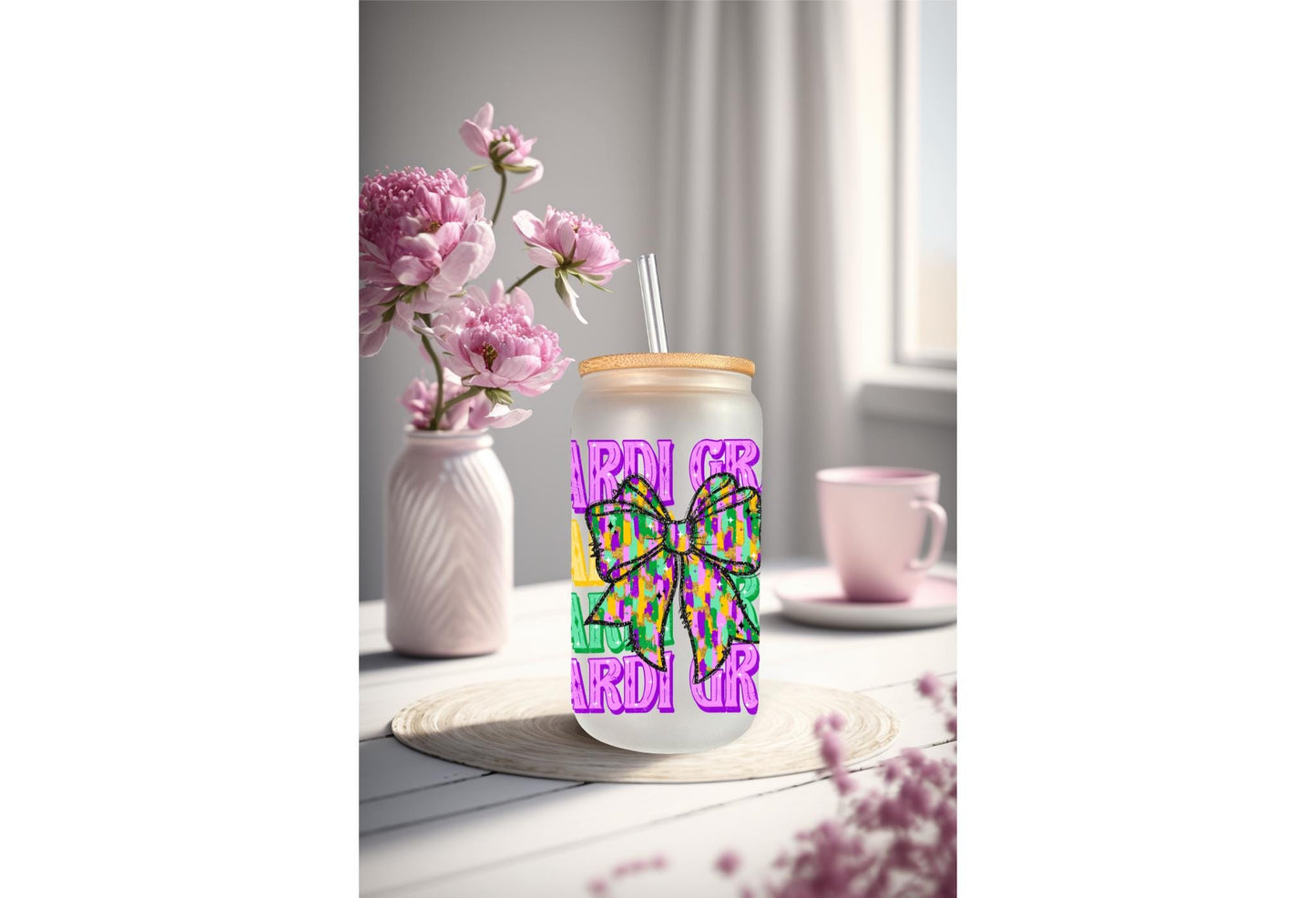 UVDTF Wrap Mardi Gras Coquette Bows