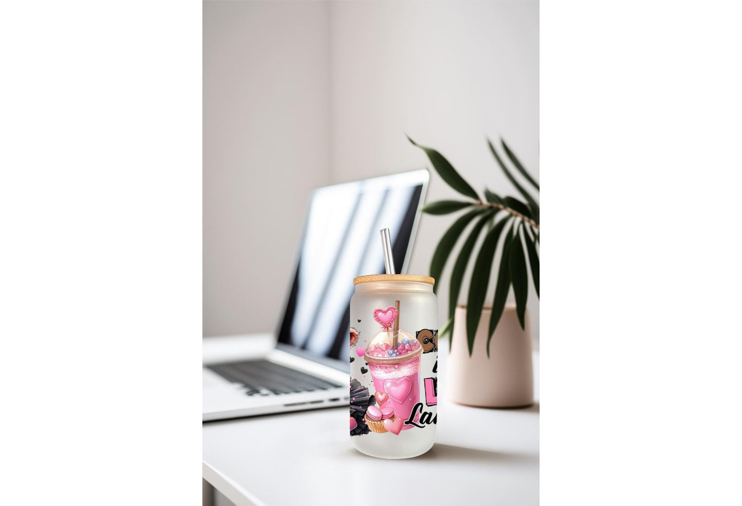 UVDTF Wrap Highland Cow Tutu Iced Coffee Love Language 16oz Can Glass Mug Tumbler Wrap, Ready to apply, Permanent Waterproof Adhesive