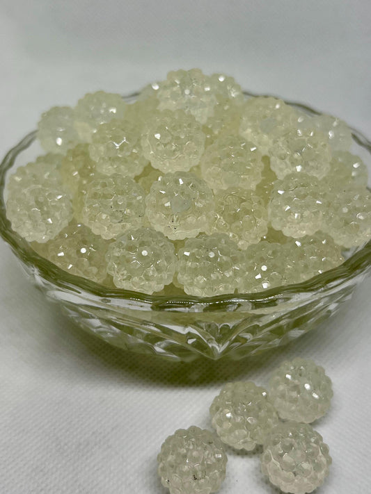 Acrylic Beads 16mm Rhinestone Glow in the Dark , Acrylic Gumball Beads in Bulk, 16mm Beads, 16mm Bubble Gum Beads, DIY ideas