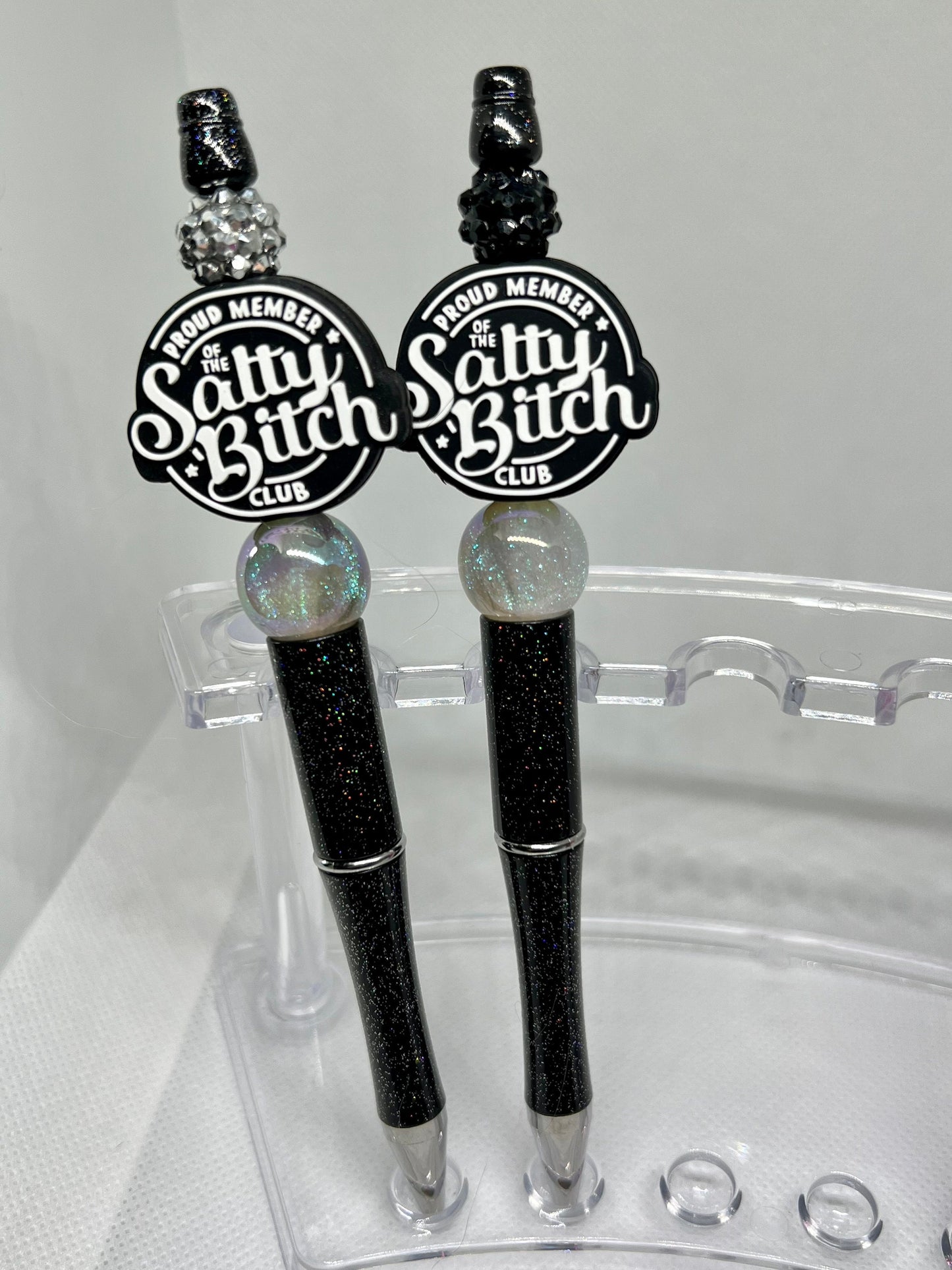 Proud Member of the Salty B*tch Club Beaded Pen, Sarcastic Pen, Fun Pens Acrylic Beads, Custom Pen, Retractable Ink Pen, Gifts