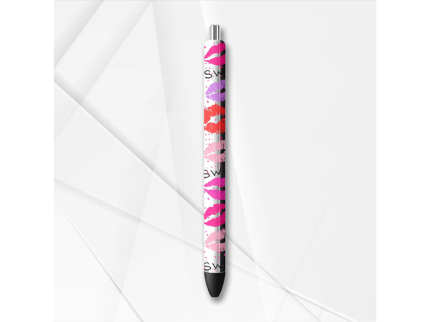 UVDTF Pen Wrap only Valentines Kiss Lips