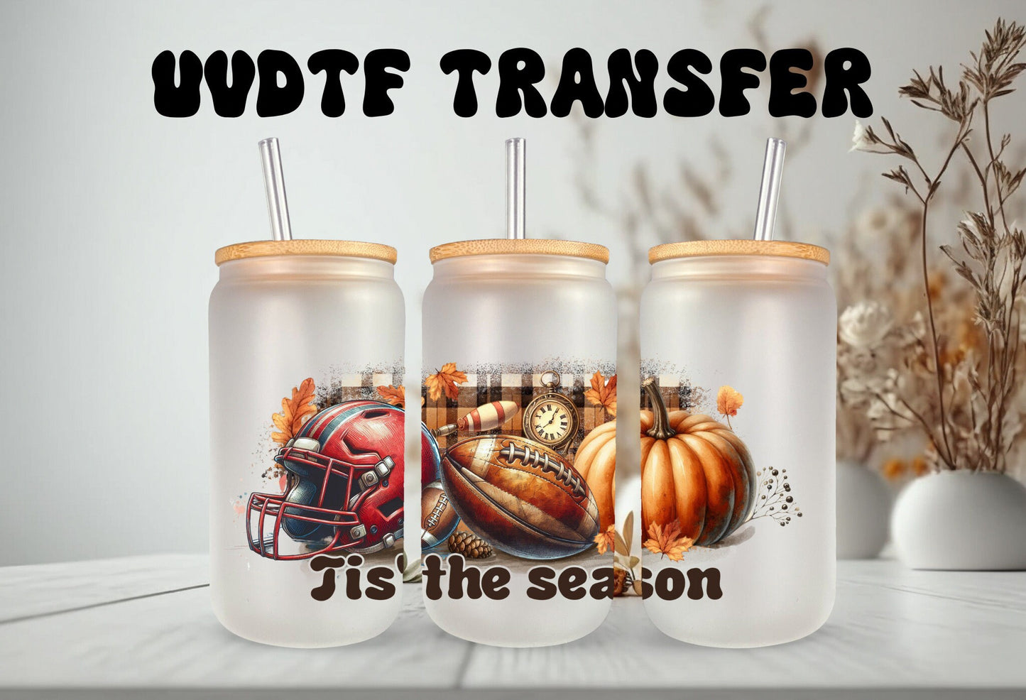 UVDTF Wrap Tis the Season Football