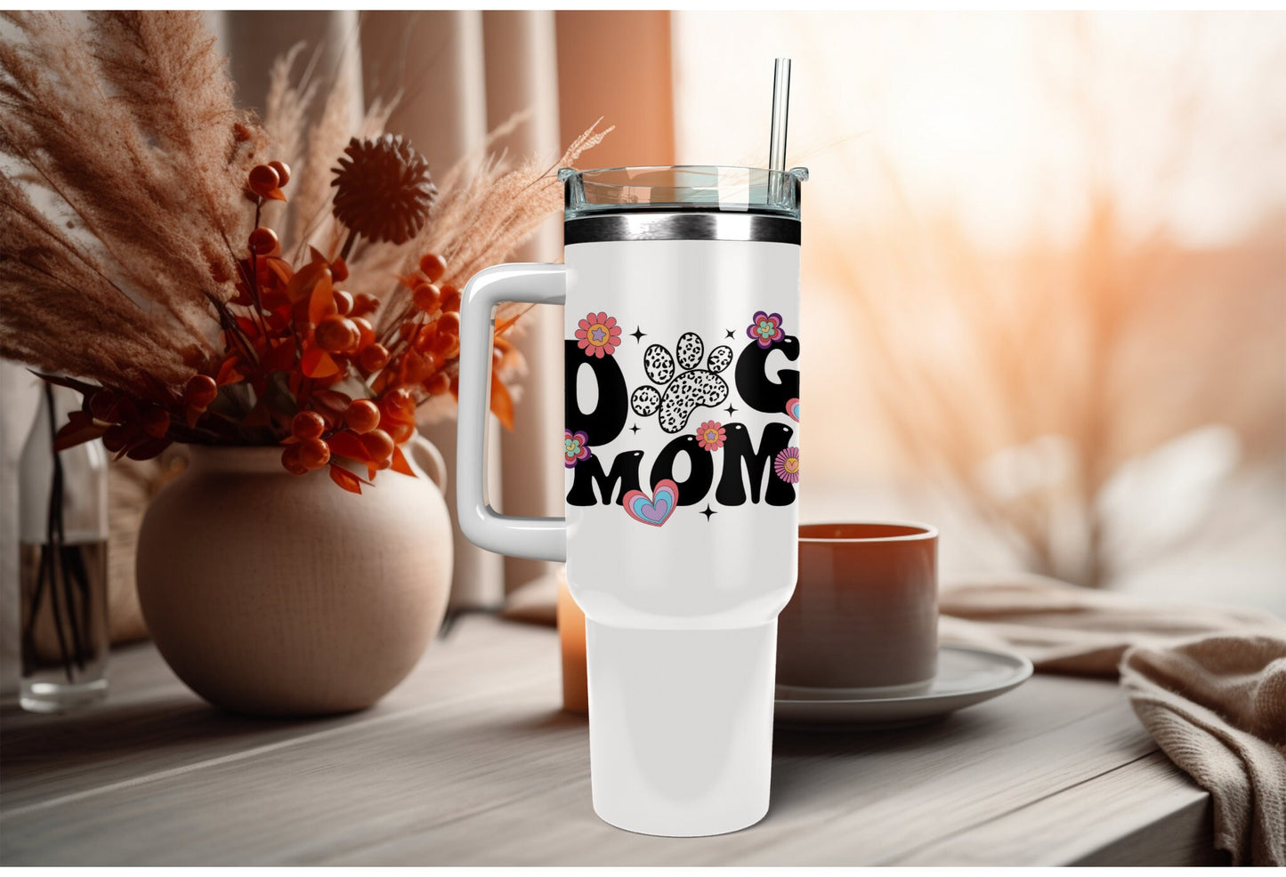 UVDTF Wrap Leopard Paws Dog Mama 16oz Mug Tumbler, Dog Mom Wrap, Dog Paws, Ready to apply, Permanent Waterproof Adhesive