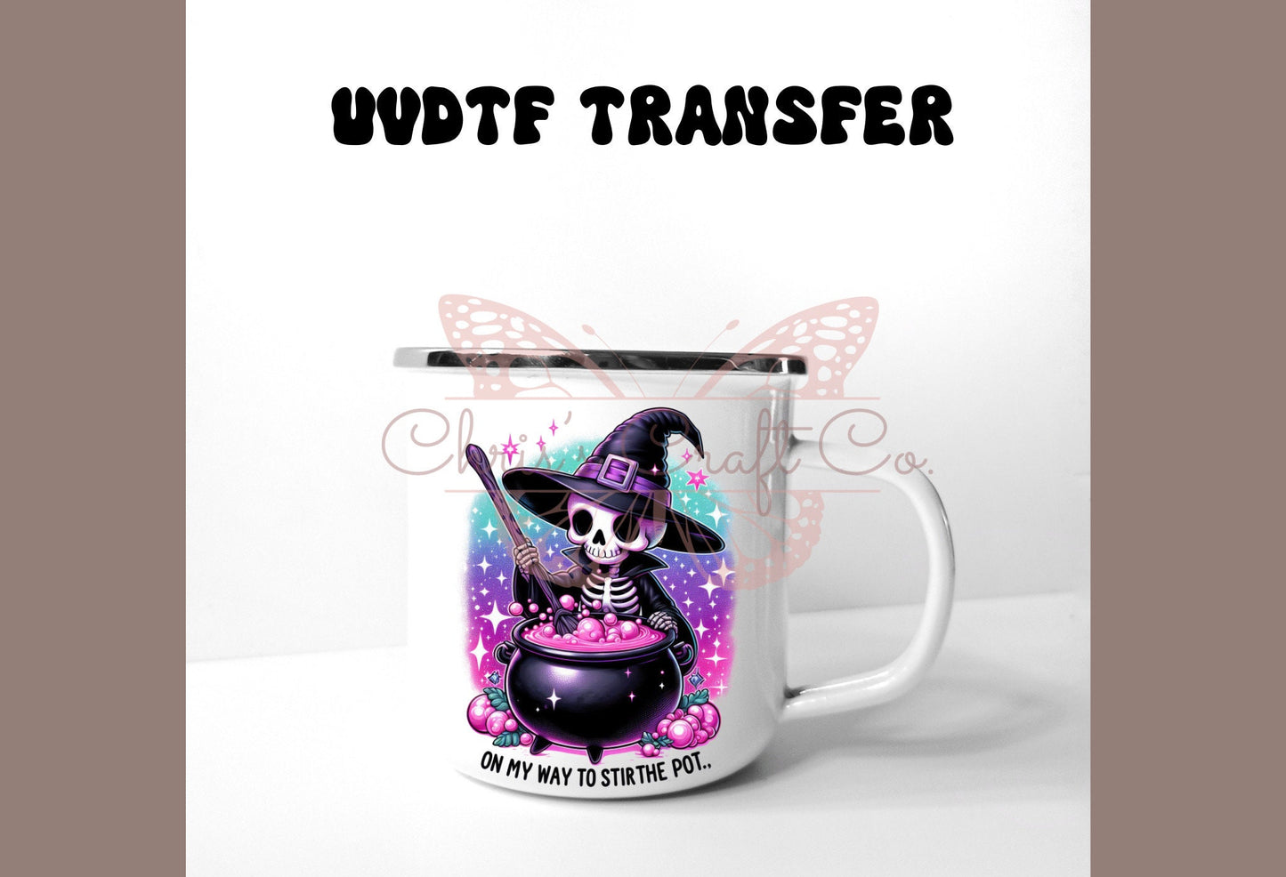 UVDTF Decal Witch Here to Stir the Pot