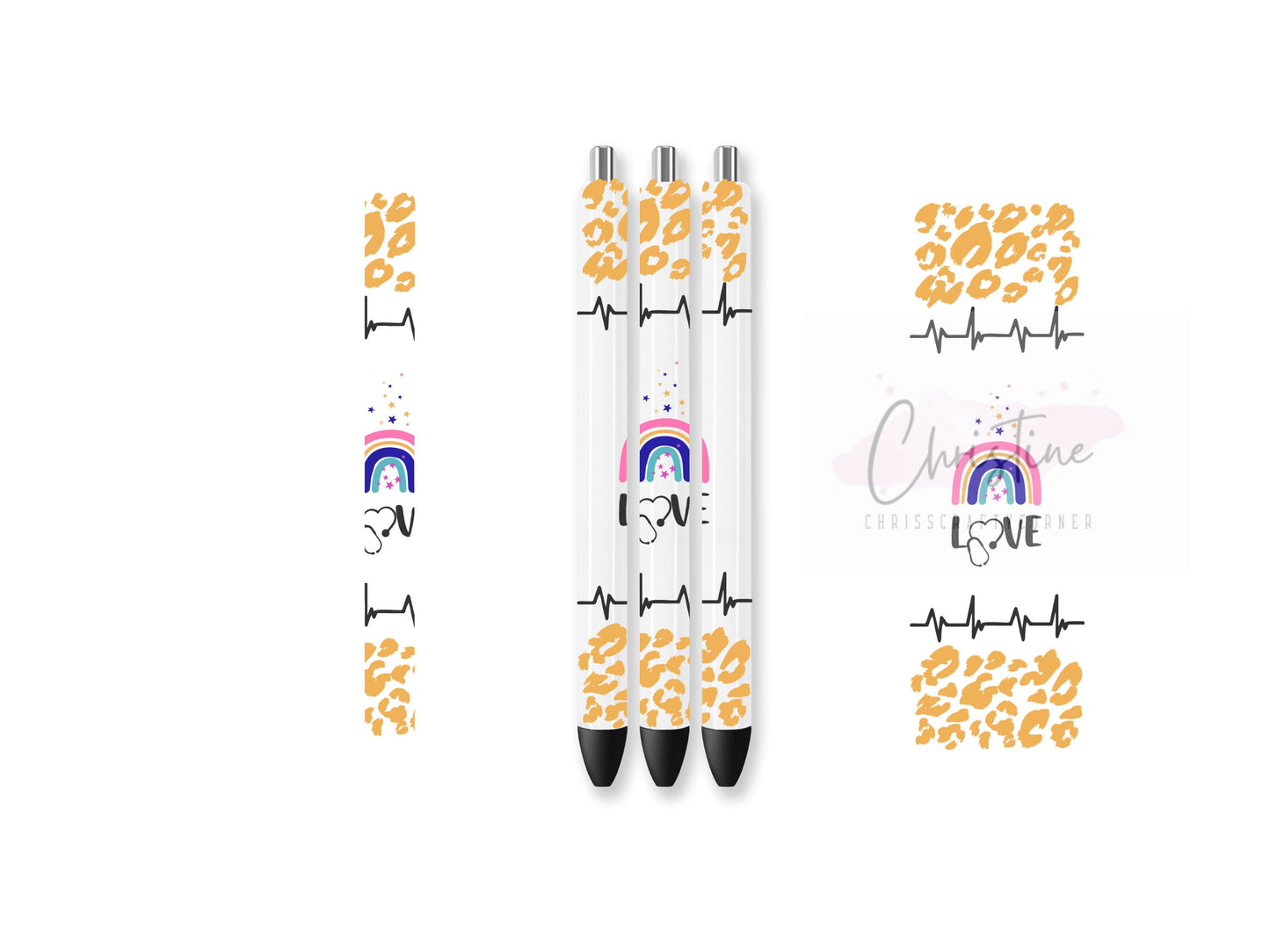 UVDTF Pen Wrap Leopard Nurse, Nurse Life
