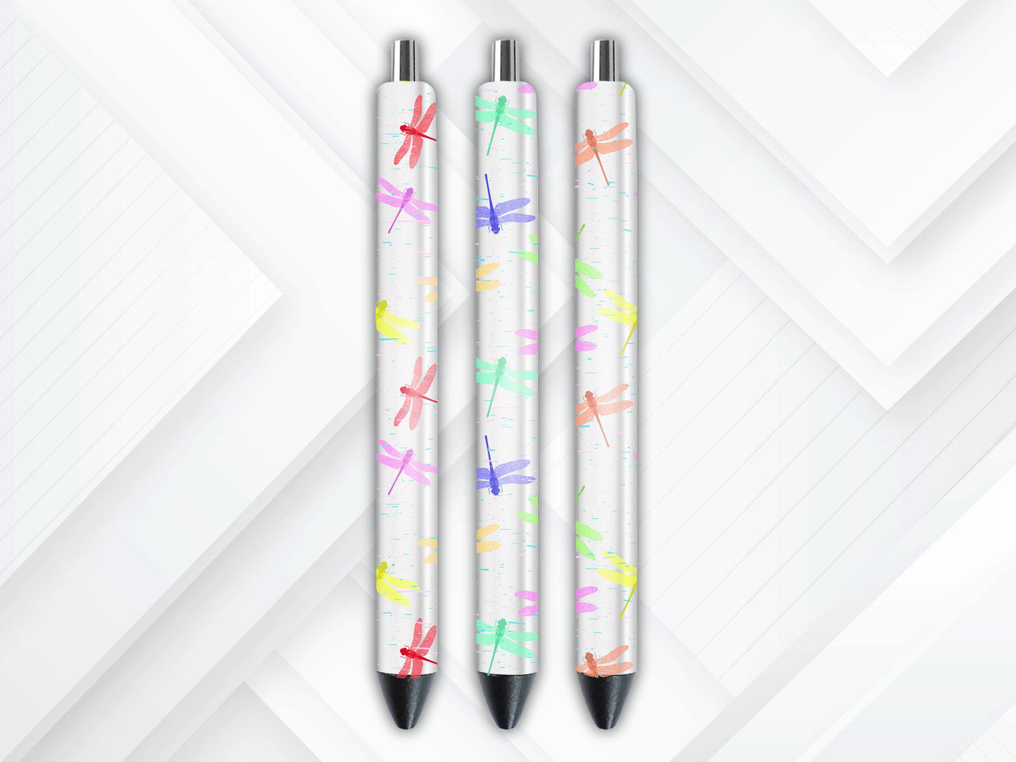 UVDTF Pen Dragonfly Wrap, Colorful Dragonflies, Ready to Apply, Permanent Waterproof Adhesive