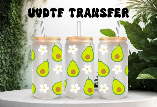 UV DTF Wrap Avocado & Daisy