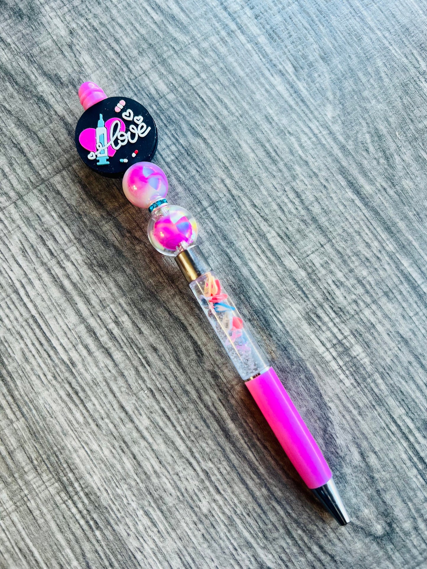 Beaded Snowglobe Medical Nurse Ink Pen | Nurse Gifts| Medical Gifts | Gifts for Her | Gifts for Him