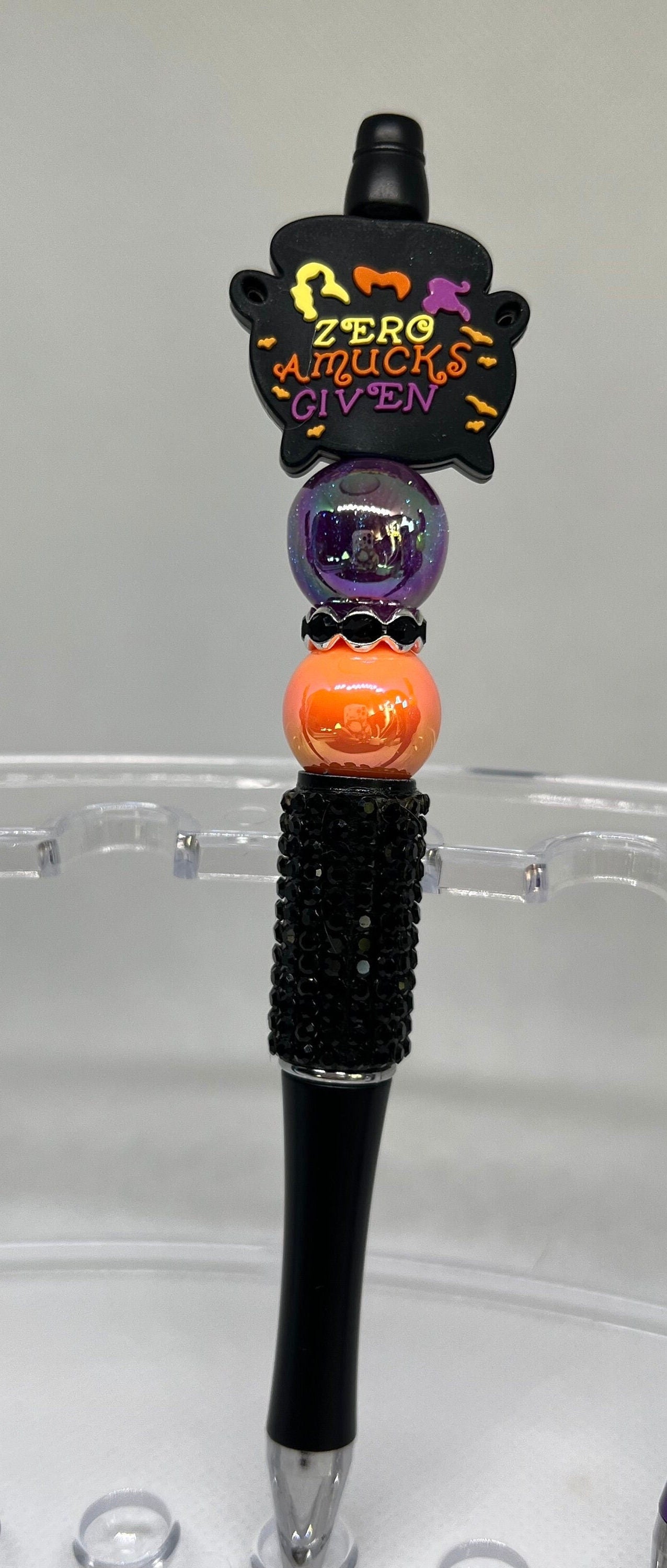 Beaded Pen Zero Amuck Given, Fun Pens Acrylic Beads, Custom Pen, Retractable Ink Pen, Gifts for her, Teacher, Nurses, Medical