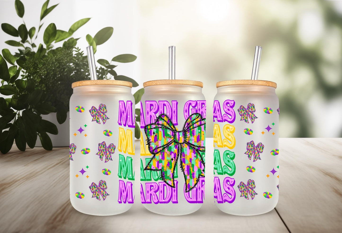 UVDTF Wrap Mardi Gras Coquette Bows