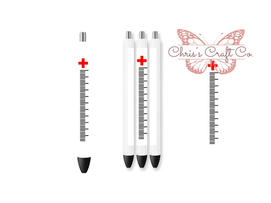 UVDTF Pen Wrap Medical Syringe, Nurse Phlebotomist, Ready to Apply, Permanent Waterproof Adhesive