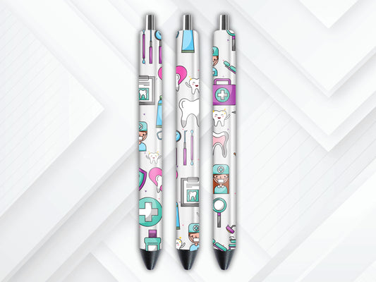 UVDTF Pen Wrap Dental, Dentist Wrap, Ready to Apply, Permanent Waterproof Adhesive, Bundle and Save