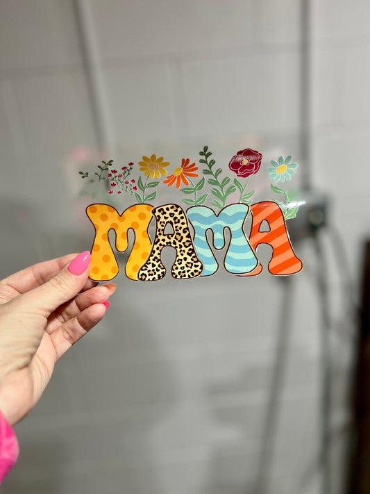 UVDTF Wrap Groovy Mama Leopard for 16oz Can Glass Mugs Tumblers, Ready to apply, Permanent Waterproof AdhesiveAdhesive