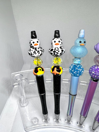 Beaded Pen 3D Duck, Duck Pen, Fun Pens Acrylic Beads, Custom Pen, Retractable Ink Pen, Gifts for her, Gifts for Teacher, Gifts for Medical