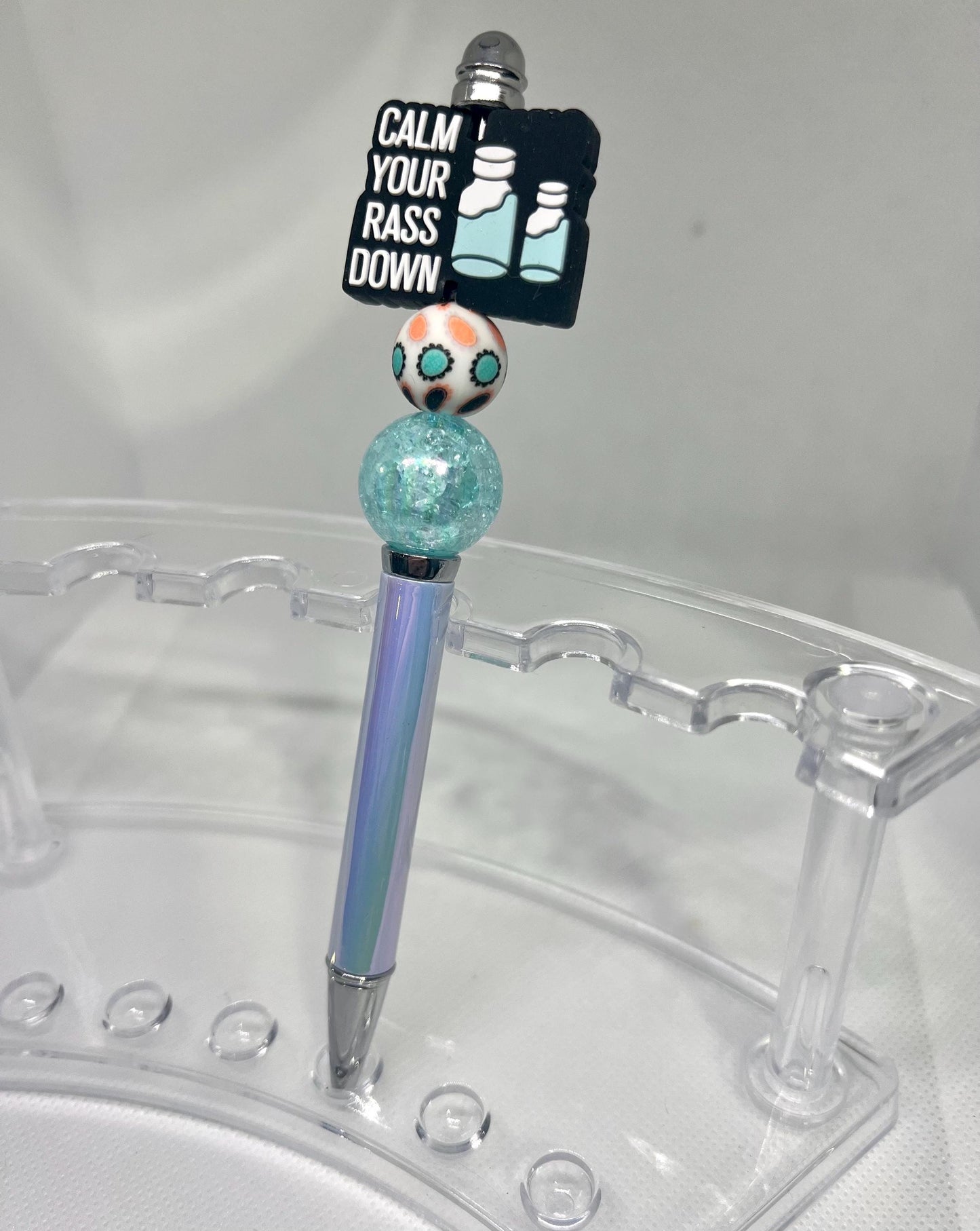 Beaded Pen Calm Your Rass Down, Sarcastic Pen, Fun Pens