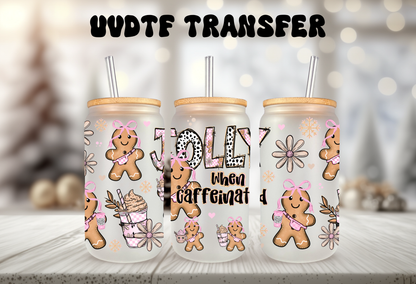 UV DTF wrap with holiday gingerbread theme
