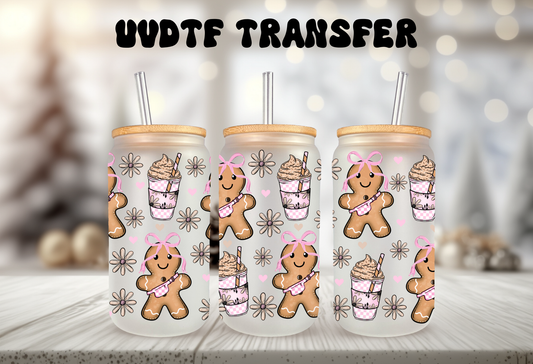 UV DTF wrap with holiday gingerbread theme