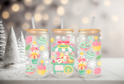 Holiday Sweets Cart UVDTF Cup Wrap – Christmas Candy, Gingerbread, Cotton Candy