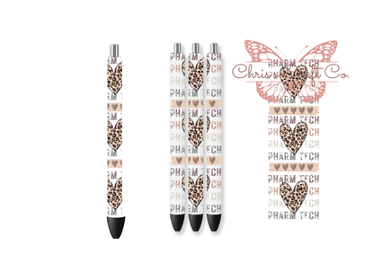 UVDTF Pen Pharmacy Tech, Pharmacist Wrap, Ready to apply, Permanent Waterproof Adhesive