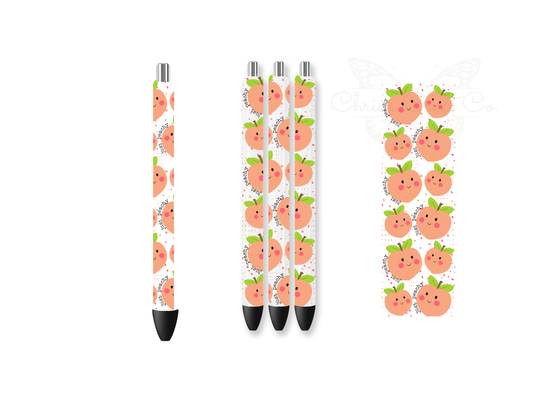 Just Peachy UVDTF Pen Wrap | Peach Aesthetic Permanent Decal