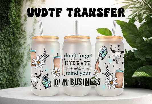 UVDTF Wrap Sarcastic Funny 16oz Can Glass Mug Tumbler, Ready to apply, Permanent Waterproof Adhesive