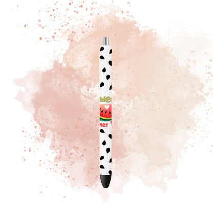 UVDTF Pen Wrap Watermelon Sweet, Fruit Pen wrap, Pen Wrap, Epoxy Pen Wrap, Permanent Waterproof Adhesive, Ready to Apply