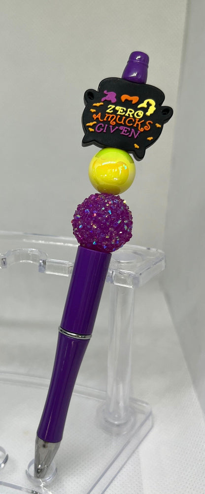 Beaded Pen Zero Amuck Given, Fun Pens Acrylic Beads, Custom Pen, Retractable Ink Pen, Gifts for her, Teacher, Nurses, Medical