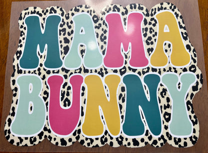 Screenprint Transfer – Ready to Press Matte Clear Leopard Bunny Decal 12”