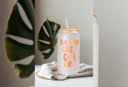 UVDTF Wrap In My Cozy Fall 16 oz Can Glass, Mug, Tumbler, Ready to Apply, Permanent Waterproof Adhesive