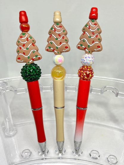 Beaded Pen Christmas Tree Cakes Ink Pen, Christmas Cake Pen, Nurse Gifts, Teacher Gifts, Graduation Gifts, Gifts for Her, Retractable Pen