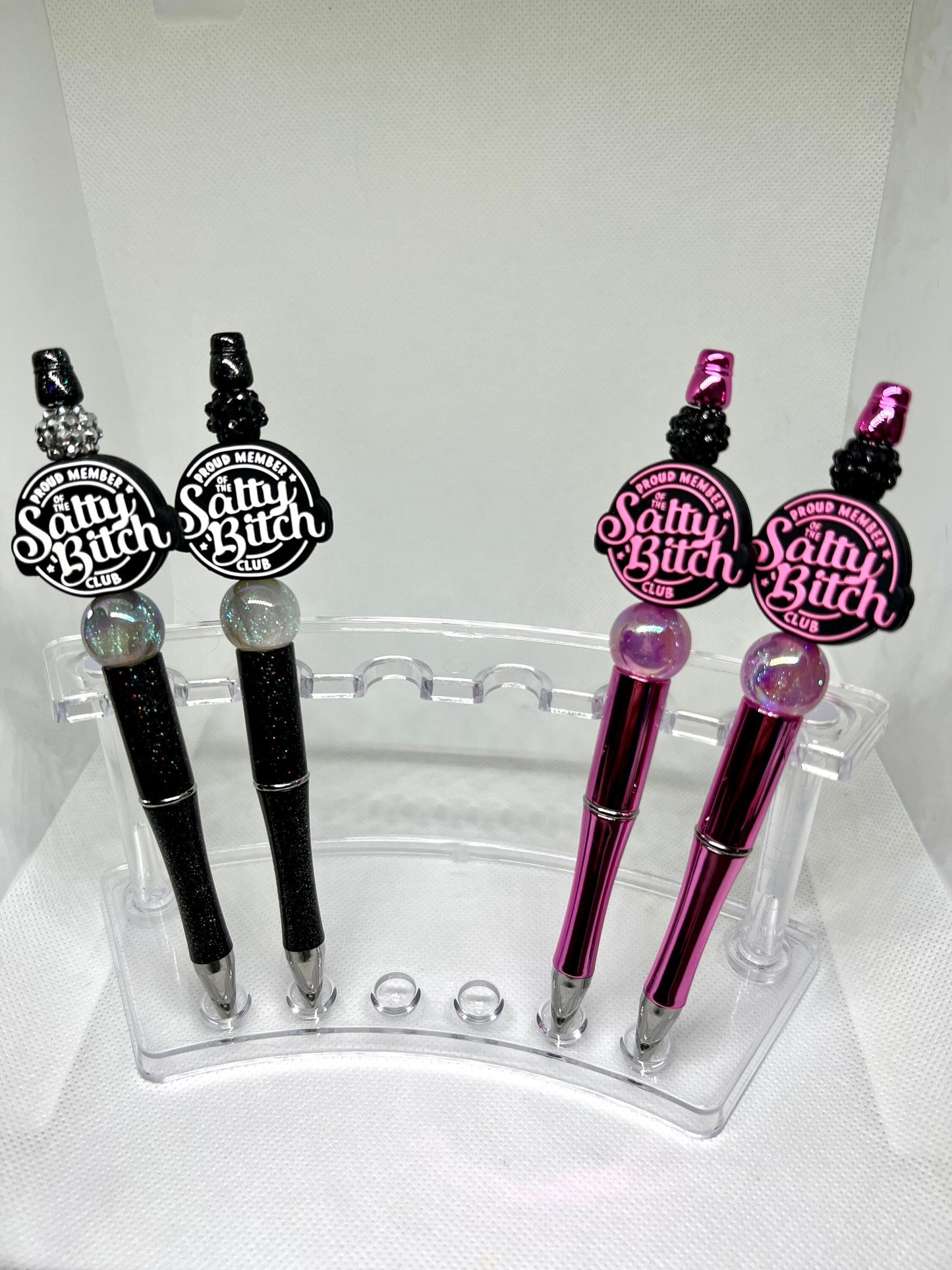 Proud Member of the Salty B*tch Club Beaded Pen, Sarcastic Pen, Fun Pens Acrylic Beads, Custom Pen, Retractable Ink Pen, Gifts
