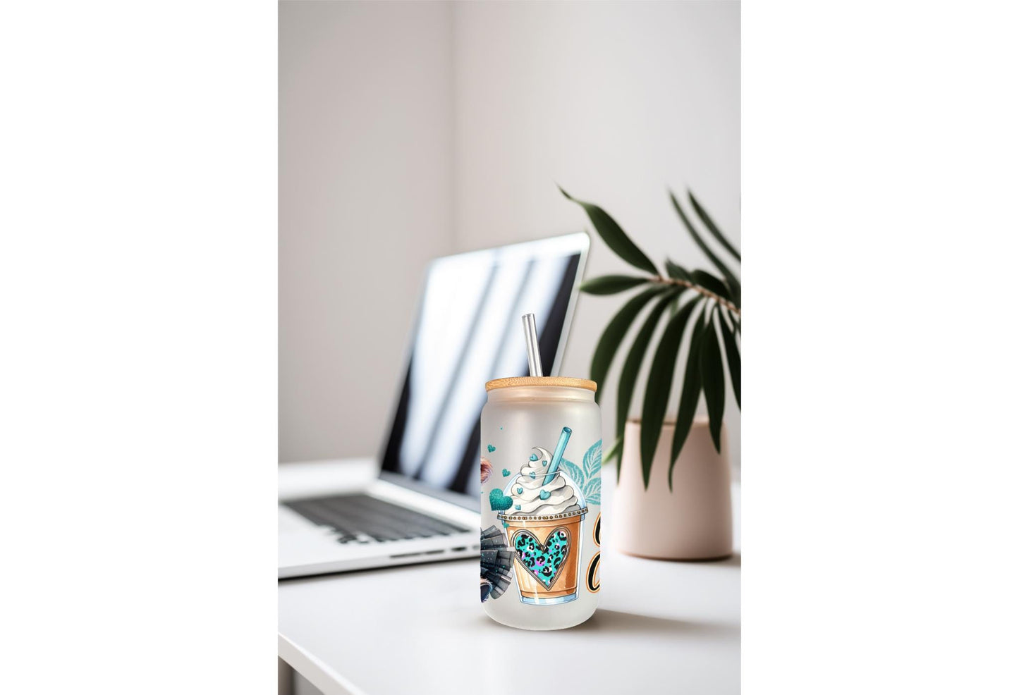 UVDTF Wrap Highland Cow Tutu Iced Coffee