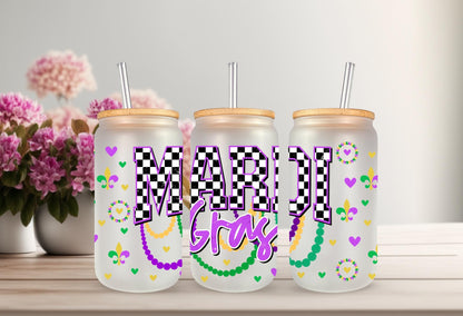 UVDTF Wrap Checkered Mardi Gras Beads