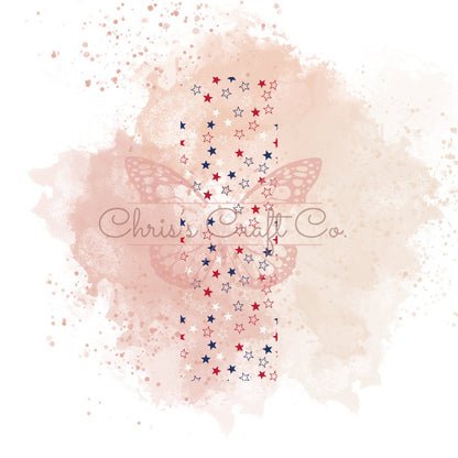 UVDTF Pen Wrap Stars Red White Blue, Patriotic Pen wrap, Pen Wrap, Epoxy Pen Wrap, Ink Joy Pen Wrap, Permanent Waterproof Adhesive