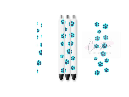 UVDTF Pen Wrap Pet Cat Dog Paws, Ready to apply, Permanent Waterproof Adhesive