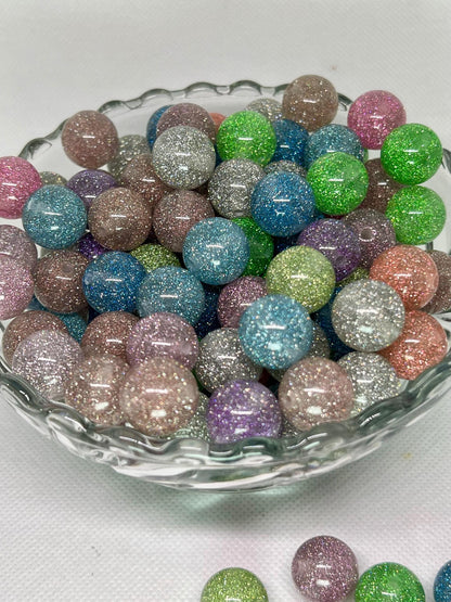 16mm Fancy Glitter Acrylic Beads, Acrylic Gumball Beads in Bulk, 16mm Beads, 16mm Bubble Gum Beads, DIY ideas