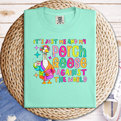Porch Goose Against The World DTF Transfer - Ready to Press Retro Groovy Decal