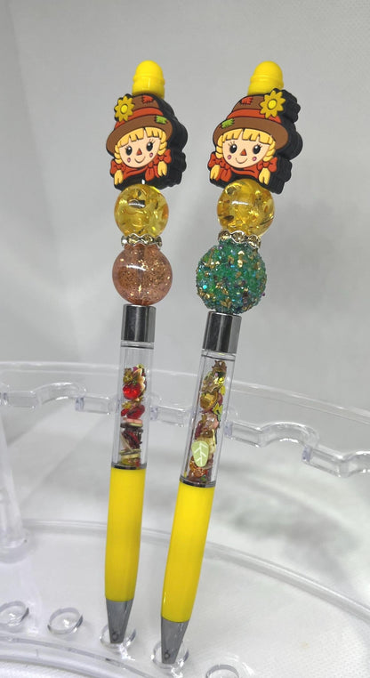 Beaded Pen Scarecrow Ink Pen, Fall Pen, Nurse Gifts, Teacher Gifts, Graduation Gifts, Gifts for Her, Retractable Pen