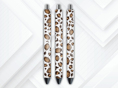 UVDTF Pen Wrap Football Leopard Print, Permanent Adhesive Waterproof, Ready to apply