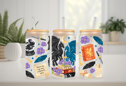 Fantasy Dragon UV DTF Cup Wrap – “My Shadows Are Yours” | Magic, Romance, Gothic