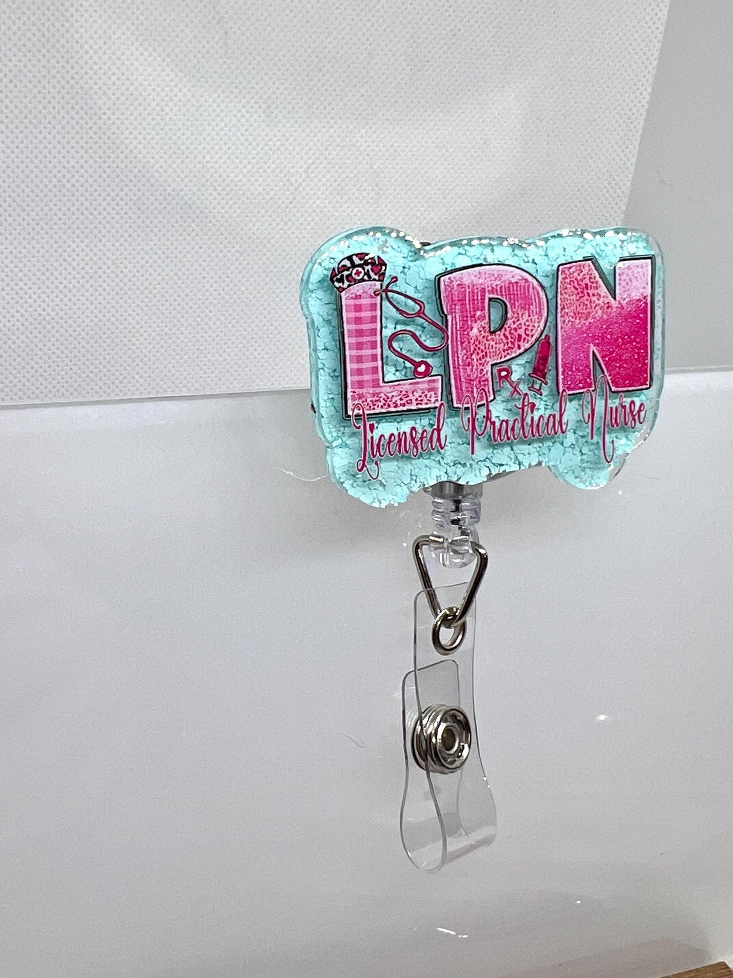 LPN Acrylic Blank Decal Set,  Nurse Badge, DIY Badge Reels, UVDTF sticker, Unfinished Badge Reel, Badge Reel Blanks