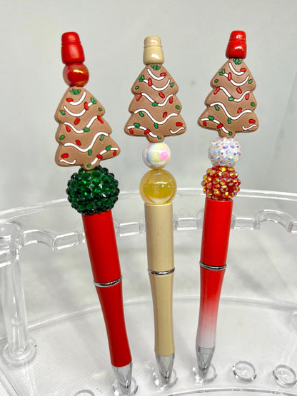 Beaded Pen Christmas Tree Cakes Ink Pen, Christmas Cake Pen, Nurse Gifts, Teacher Gifts, Graduation Gifts, Gifts for Her, Retractable Pen
