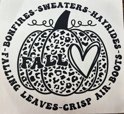 ScreenPrint Transfer Leopard Print Pumpkin