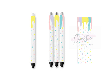 UVDTF Pen Wrap Bunny Sprinkle Sunglass, Easter Wrap, Ready to Apply, Permanent Waterproof Adhesive