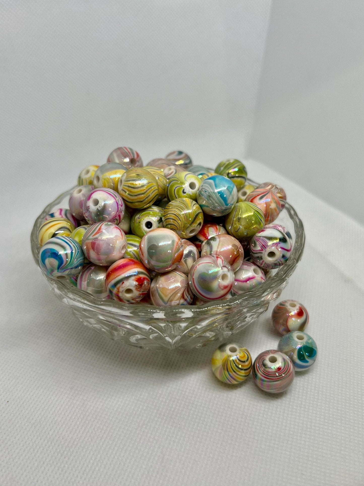 Acrylic Beads 16mm Marble Swirl Beads, Acrylic Gumball Beads in Bulk, 16mm Beads, 16mm Bubble Gum Beads, DIY ideas