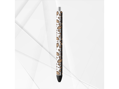UVDTF Pen Wrap Football Leopard Print, Permanent Adhesive Waterproof, Ready to apply