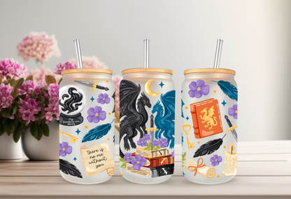 Fantasy Dragon UV DTF Cup Wrap – “My Shadows Are Yours” | Magic, Romance, Gothic