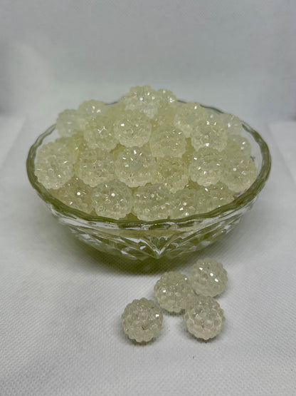Acrylic Beads 16mm Rhinestone Glow in the Dark , Acrylic Gumball Beads in Bulk, 16mm Beads, 16mm Bubble Gum Beads, DIY ideas