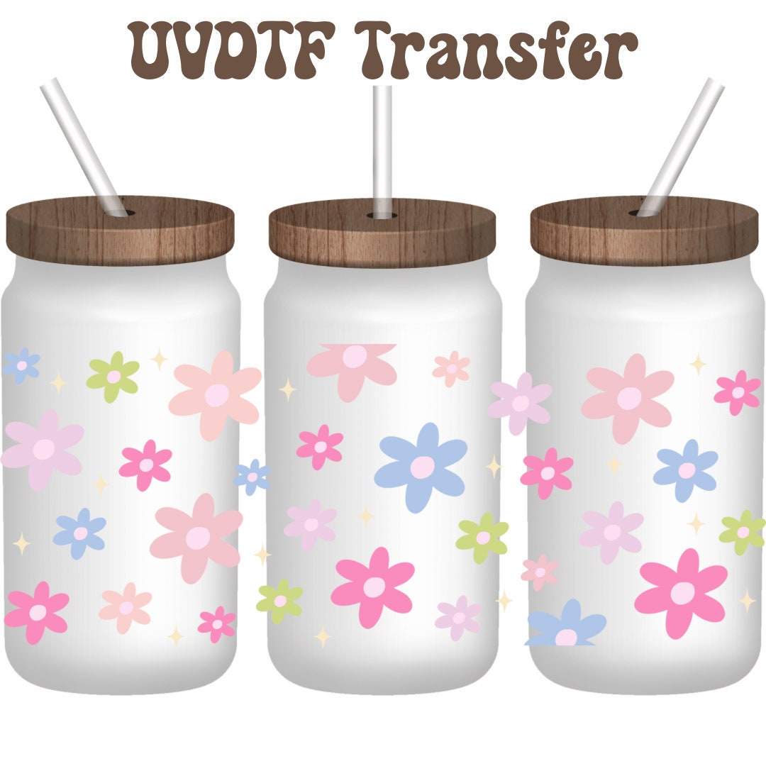 UVDTF Wrap Pastel Retro Flowers