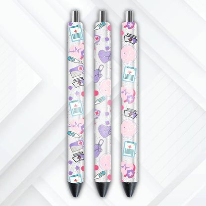 UVDTF Pen Wrap Medical Nurse, Ready to Apply, Permanent Waterproof Adhesive